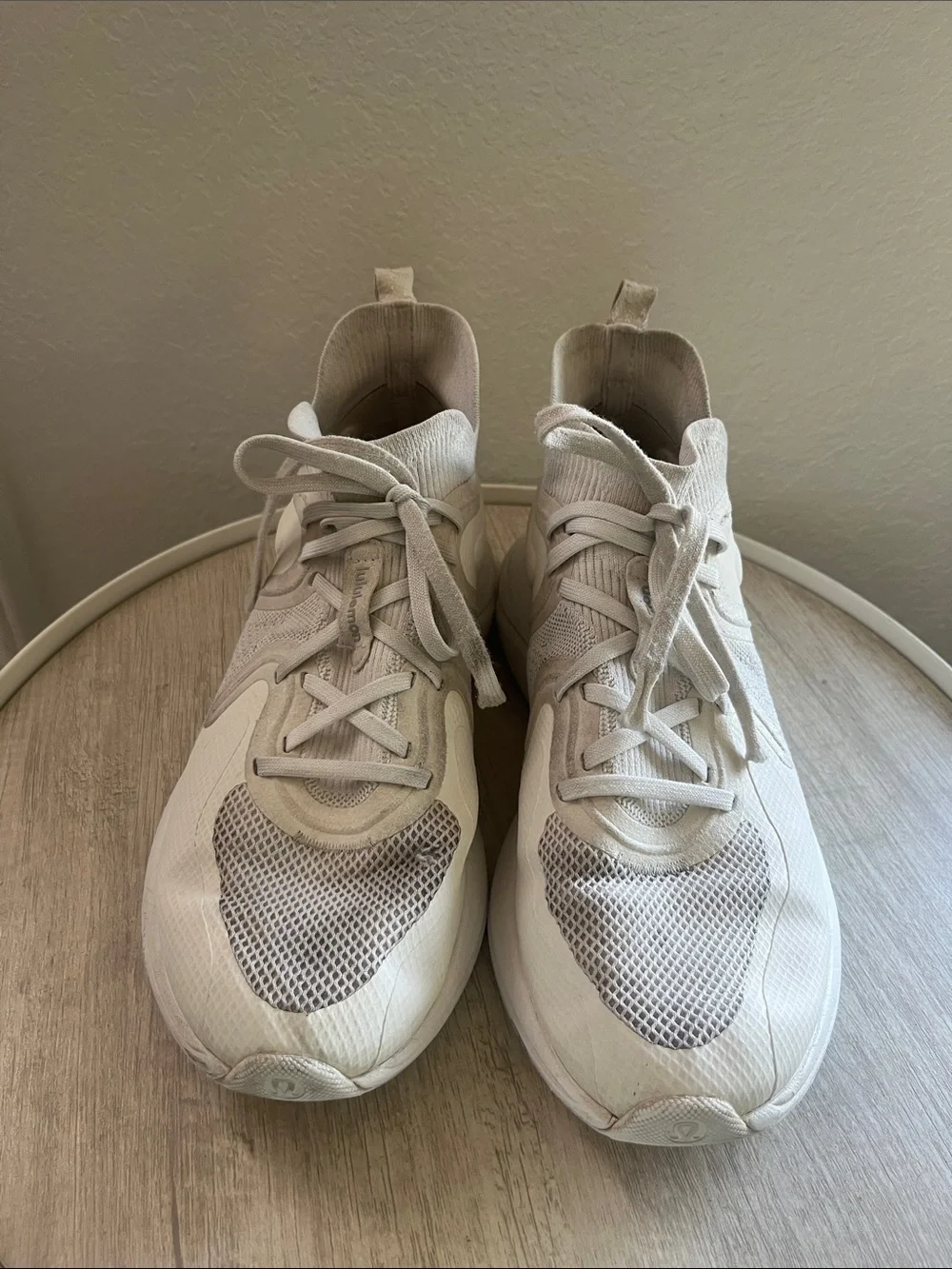 lululemon athletica Women's Off-White High-Top Knit Trainers
